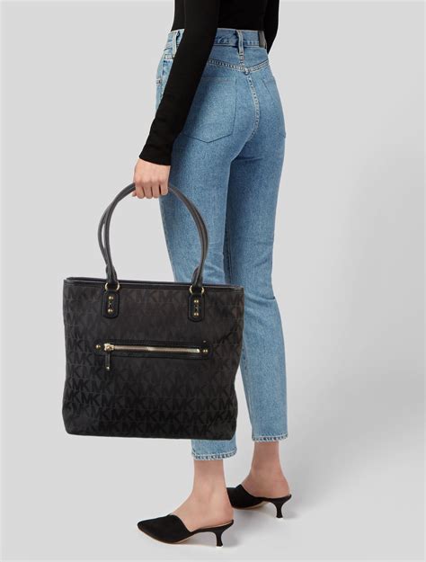 michael kors black rainbow purse|Michael Kors canvas tote handbags.